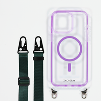 LAVENDER TRANSPARENT CASE WITH STRAP - MAGSAFE