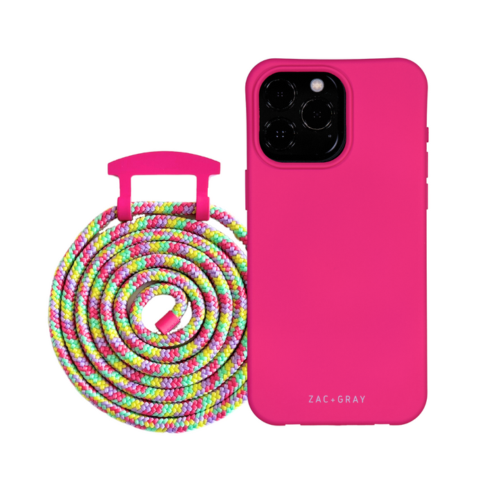 iPhone 14 HOT PINK CASE + CORD
