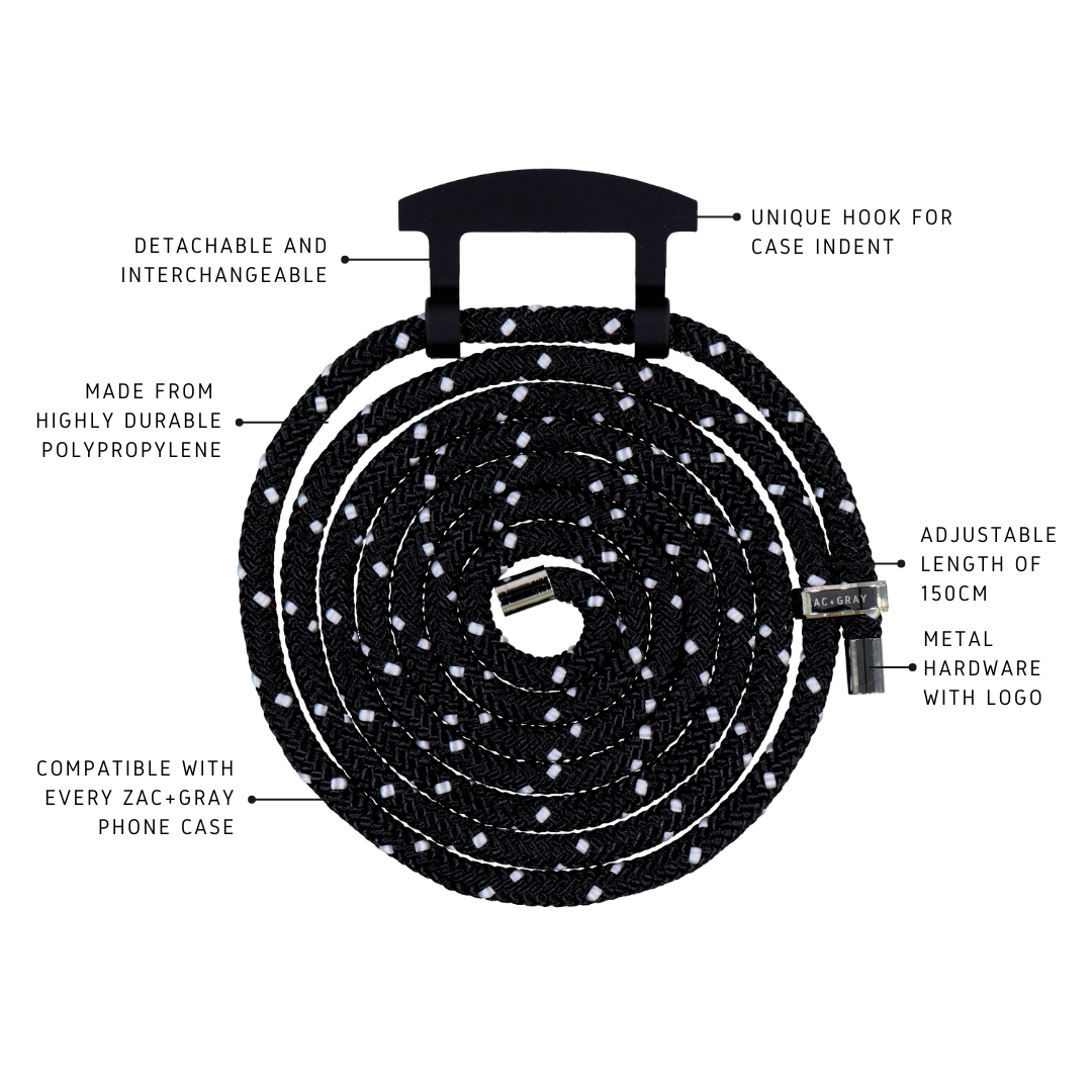 Samsung S23 Ultra MIDNIGHT BLACK CASE + MIDNIGHT SKY CORD