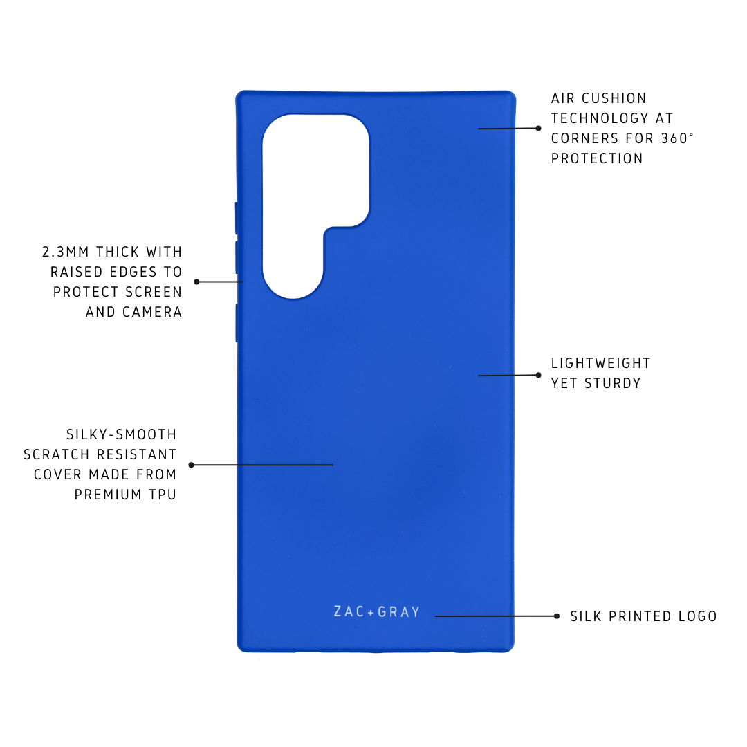 Samsung S24 Ultra COBALT BLUE CASE + COBALT BLUE  CORD