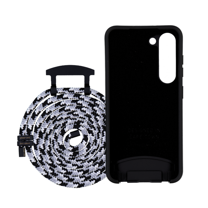 Samsung S25 Plus MIDNIGHT BLACK CASE + GLACIER CORD
