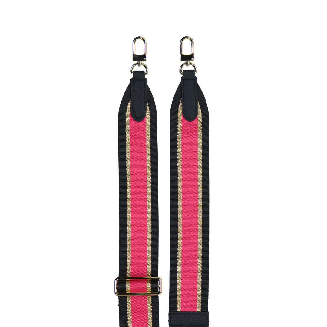 PINK + GOLD STRIPE PATTERNED STRAP