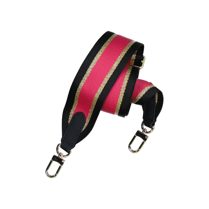 PINK + GOLD STRIPE PATTERNED STRAP