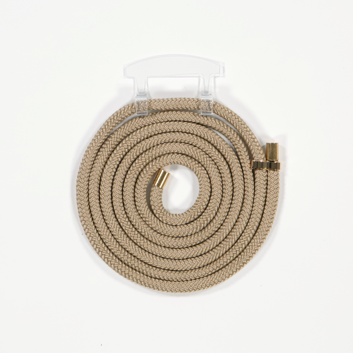 BEACH BRONZE CORD WITH TRANSPARENT HOOK