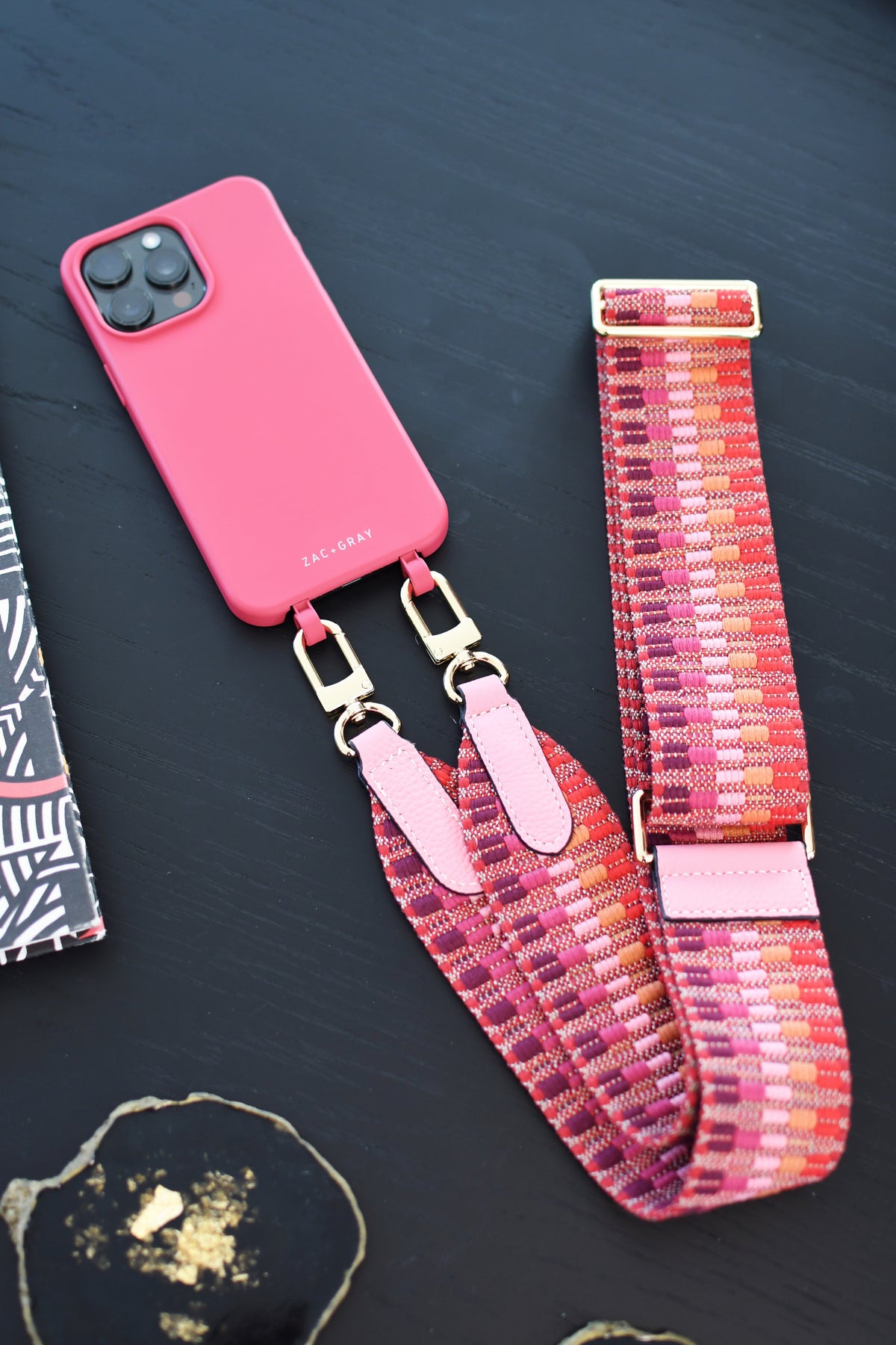 RED ZIG ZAG PATTERNED STRAP