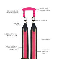 PINK + GOLD STRIPE PATTERNED STRAP