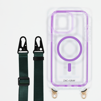 LAVENDER TRANSPARENT CASE WITH STRAP - MAGSAFE