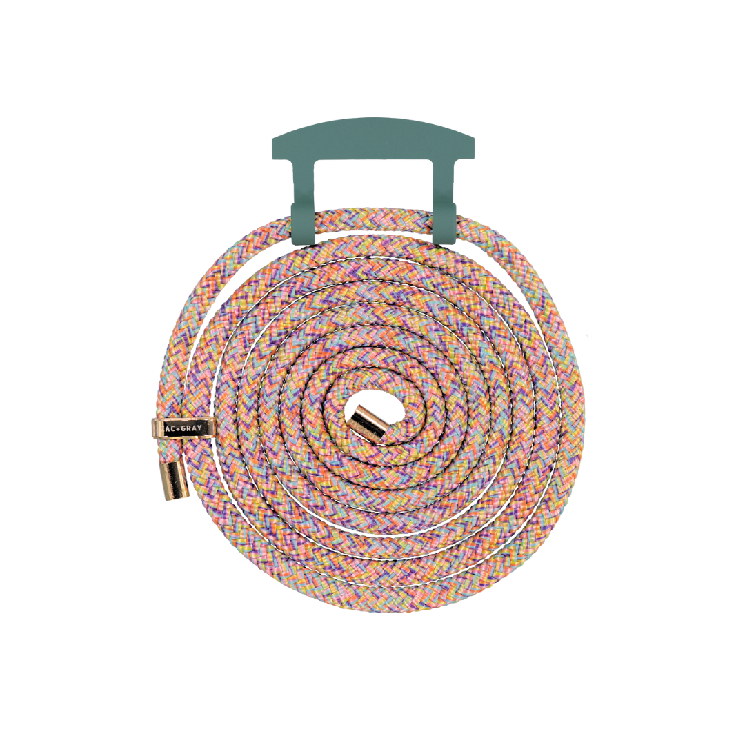 RAINBOW CORD WITH TIDAL TEAL HOOK