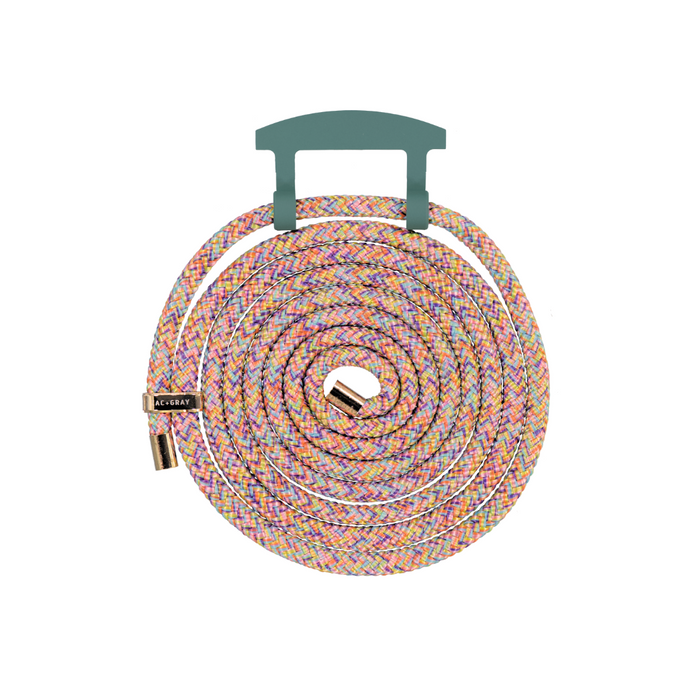 RAINBOW CORD WITH TIDAL TEAL HOOK