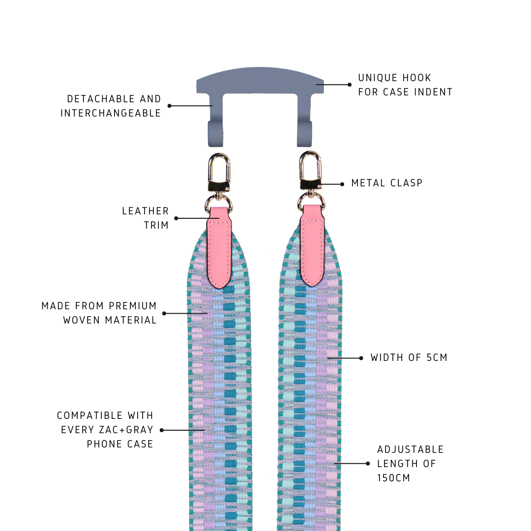 PASTEL ZIG ZAG PATTERNED STRAP