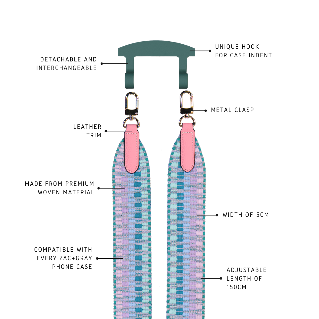 PASTEL ZIG ZAG PATTERNED STRAP