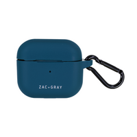 a blue case with a black cord attached to it