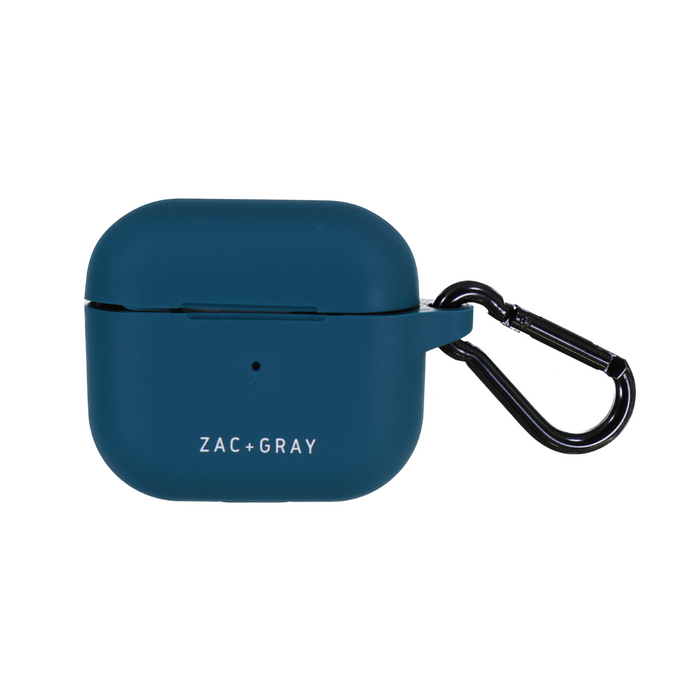a blue case with a black cord attached to it