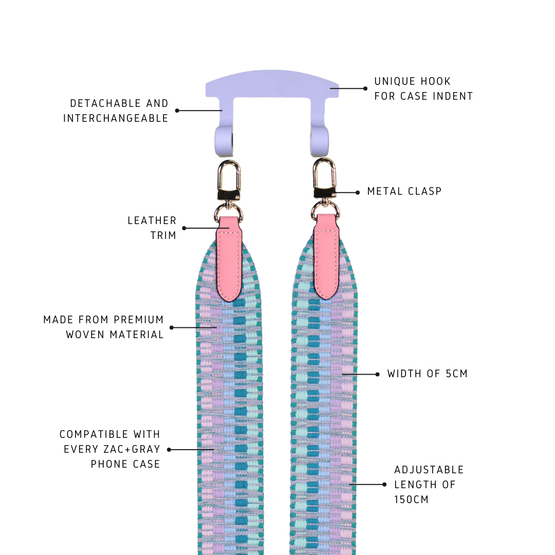 PASTEL ZIG ZAG PATTERNED STRAP