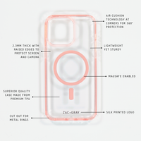 POWDER PINK TRANSPARENT CASE - MAGSAFE