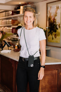 Samsung S25 Plus MIDNIGHT BLACK CASE + FOREST CORD