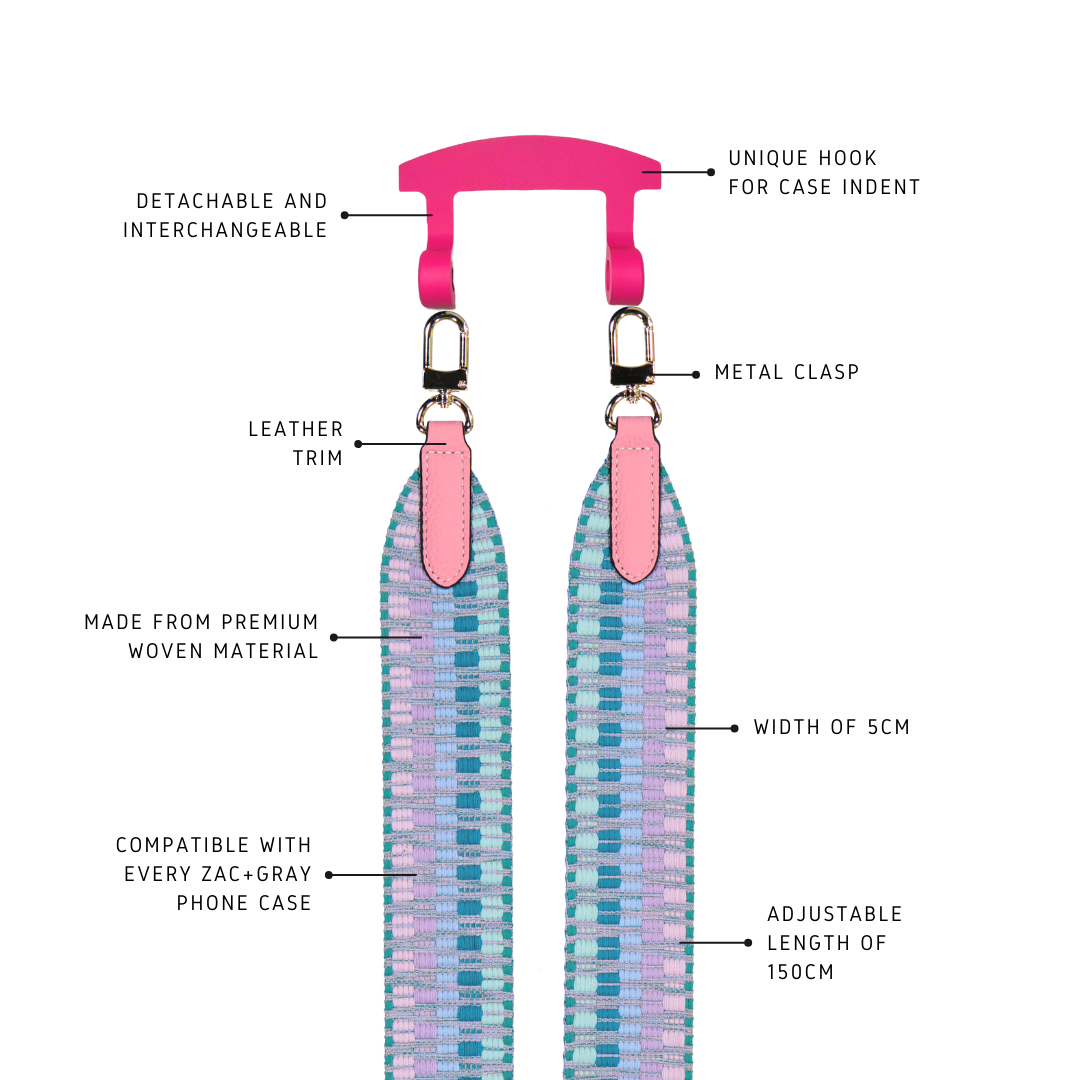 PASTEL ZIG ZAG PATTERNED STRAP