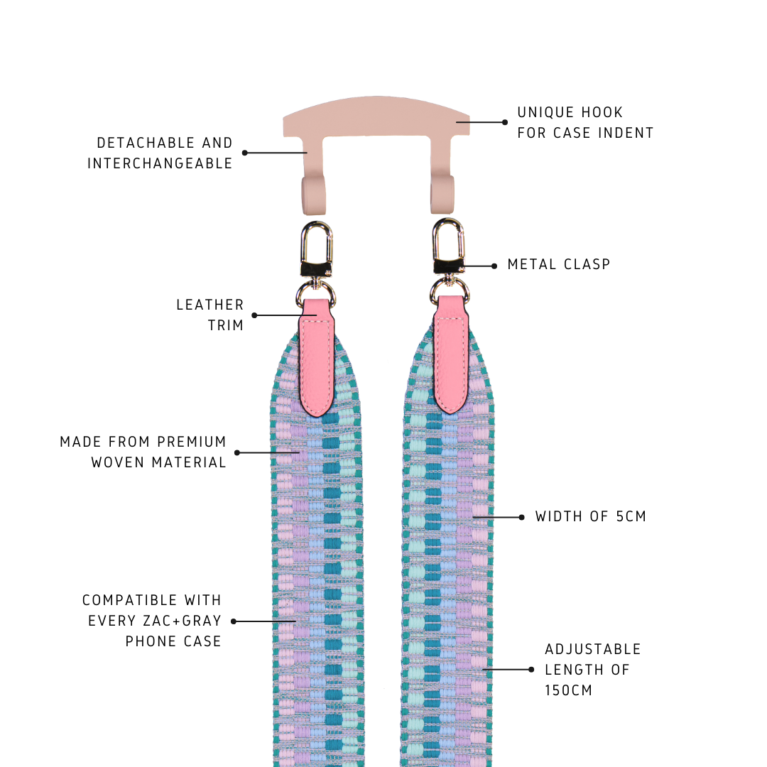 PASTEL ZIG ZAG PATTERNED STRAP