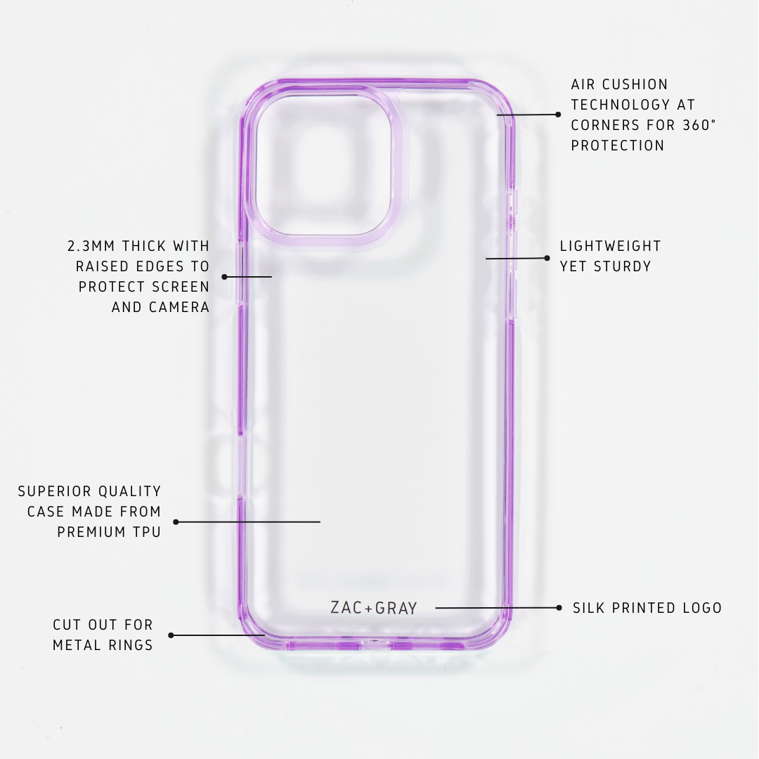 LAVENDER TRANSPARENT CASE