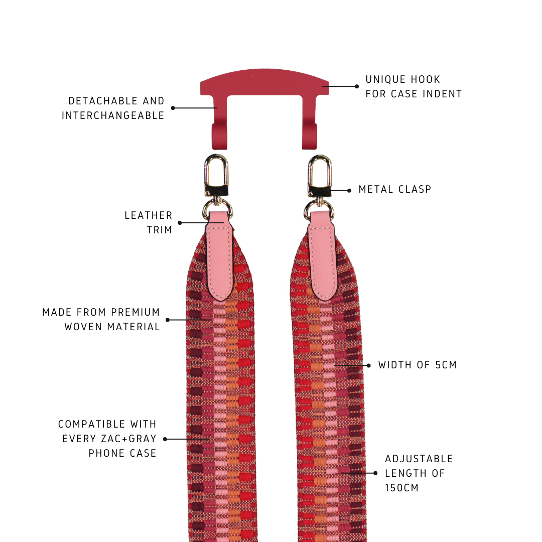 RED ZIG ZAG PATTERNED STRAP