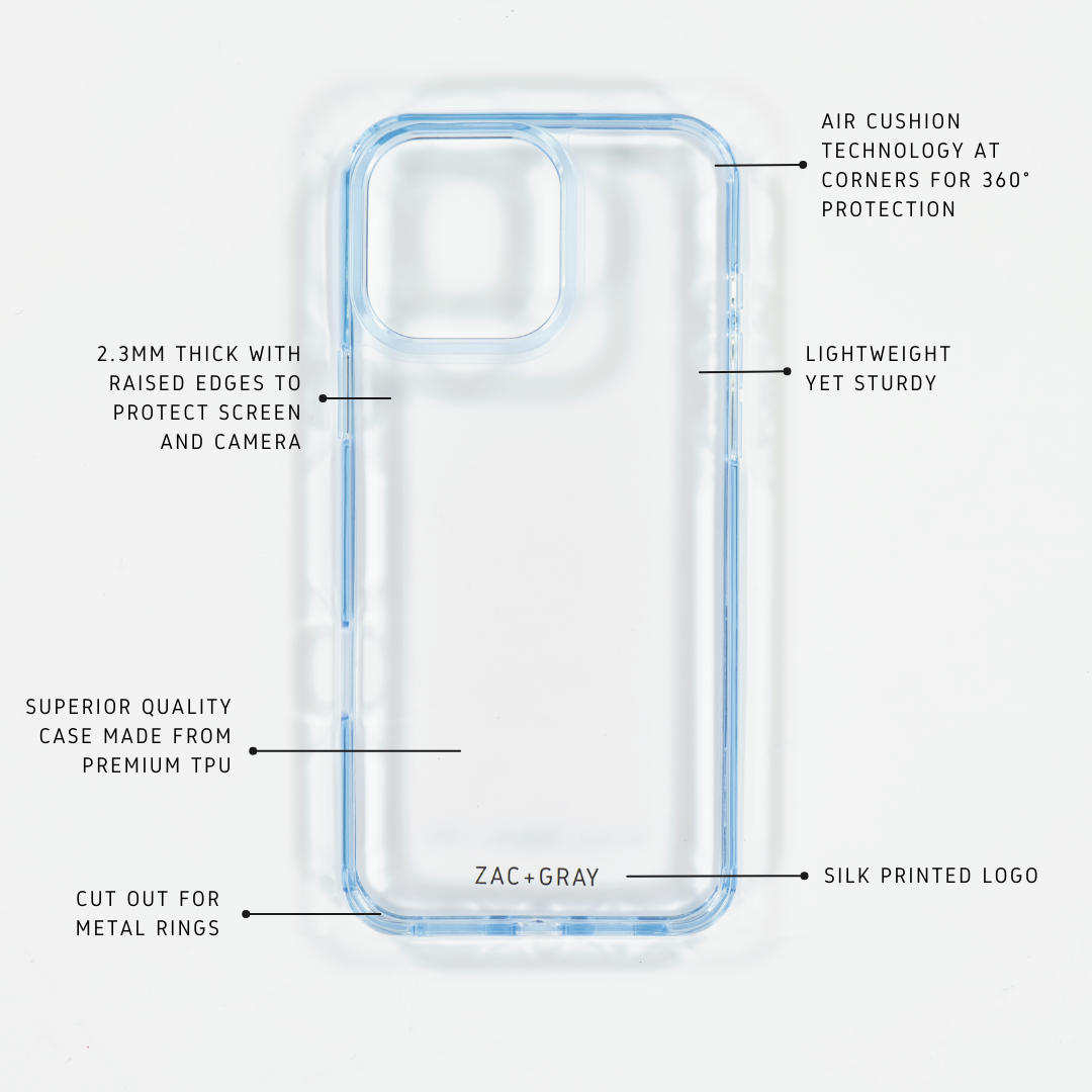 SKY BLUE TRANSPARENT CASE