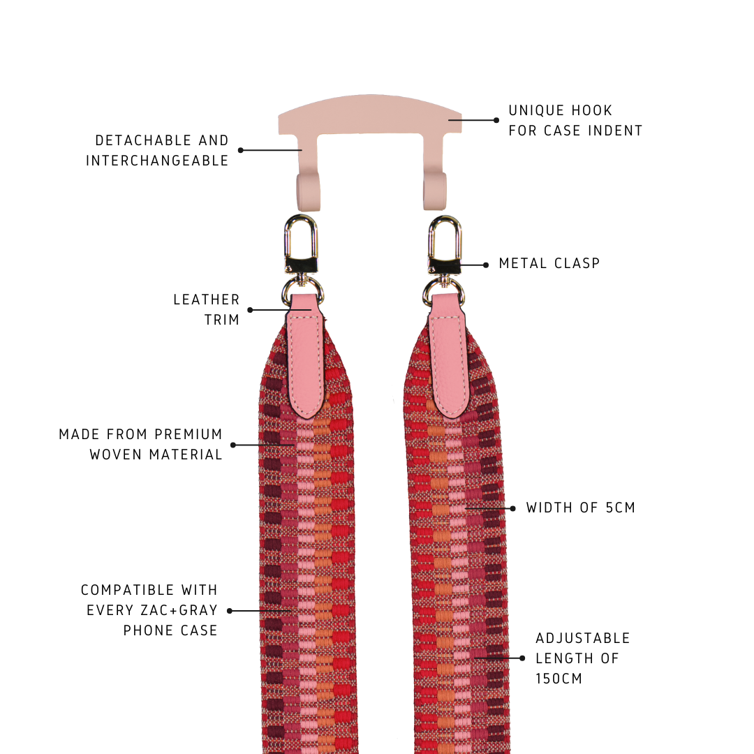 RED ZIG ZAG PATTERNED STRAP