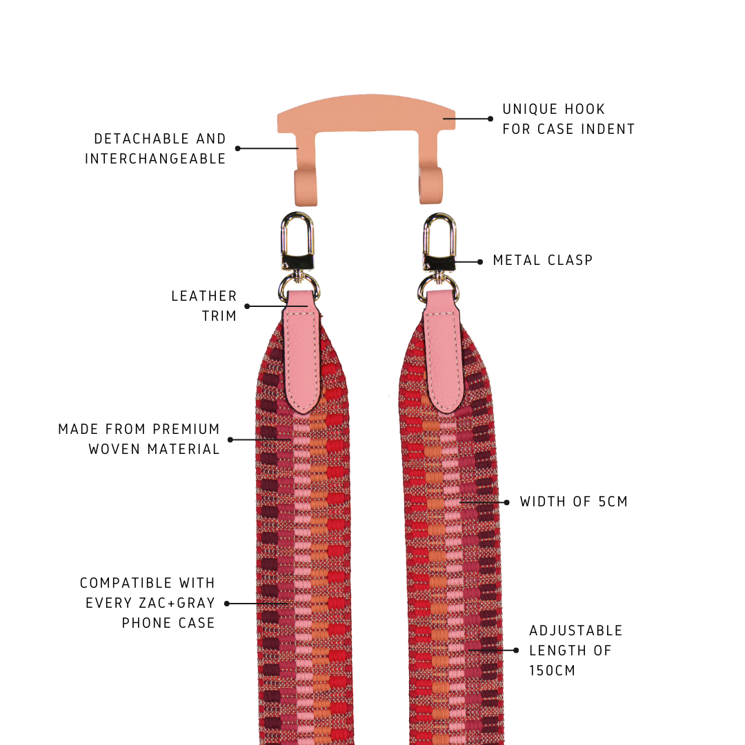 RED ZIG ZAG PATTERNED STRAP