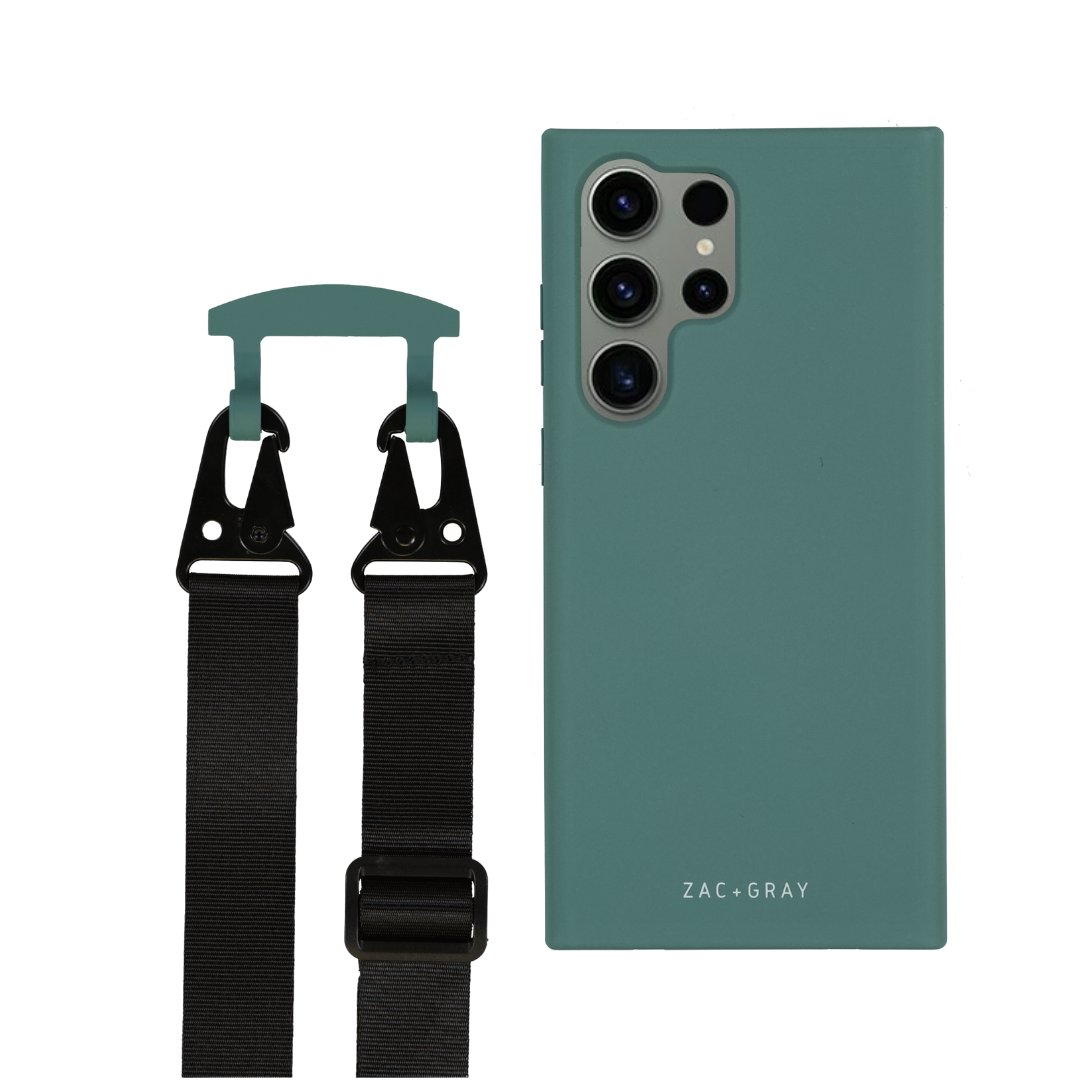 Samsung S25 Ultra TIDAL TEAL CASE + MIDNIGHT BLACK STRAP