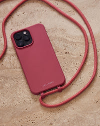 Samsung S25 Ultra RASPBERRY RED CASE + RASPBERRY RED CORD