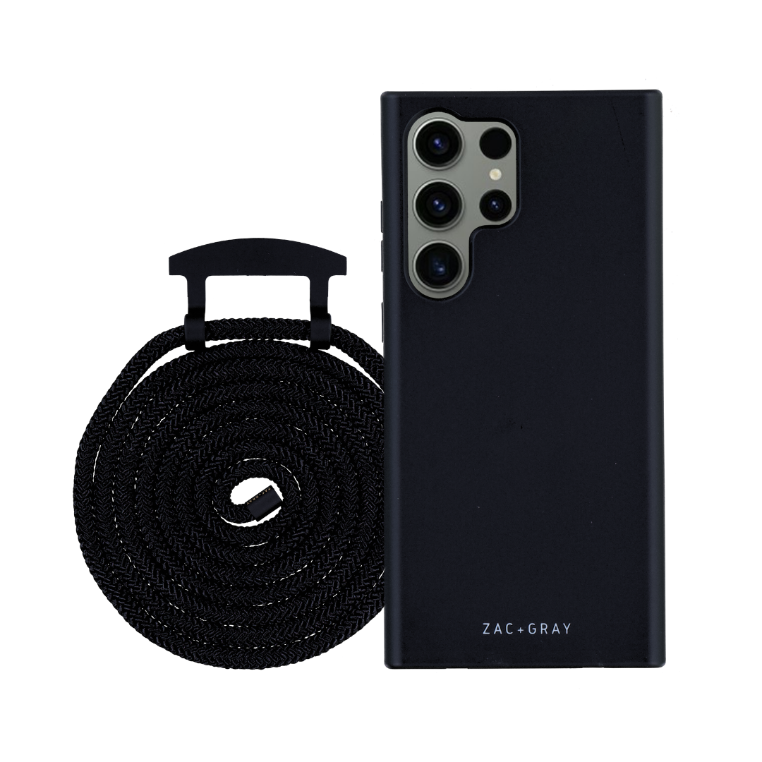 Samsung S23 Ultra MIDNIGHT BLACK CASE + MIDNIGHT BLACK CORD