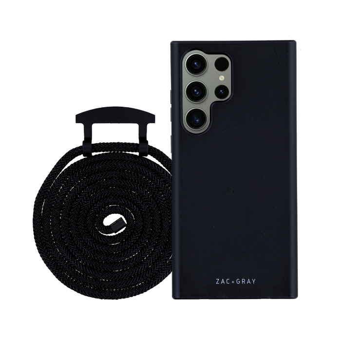 Samsung S23 Ultra MIDNIGHT BLACK CASE + MIDNIGHT BLACK CORD