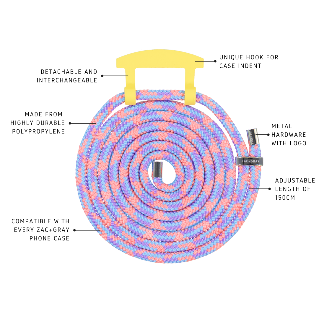 CORAL REEF CORD WITH SUNSHINE YELLOW HOOK