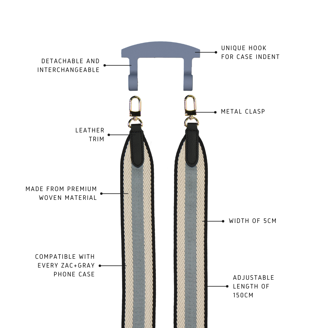 BLUE FOG STRIPE PATTERNED STRAP