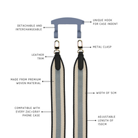 BLUE FOG STRIPE PATTERNED STRAP