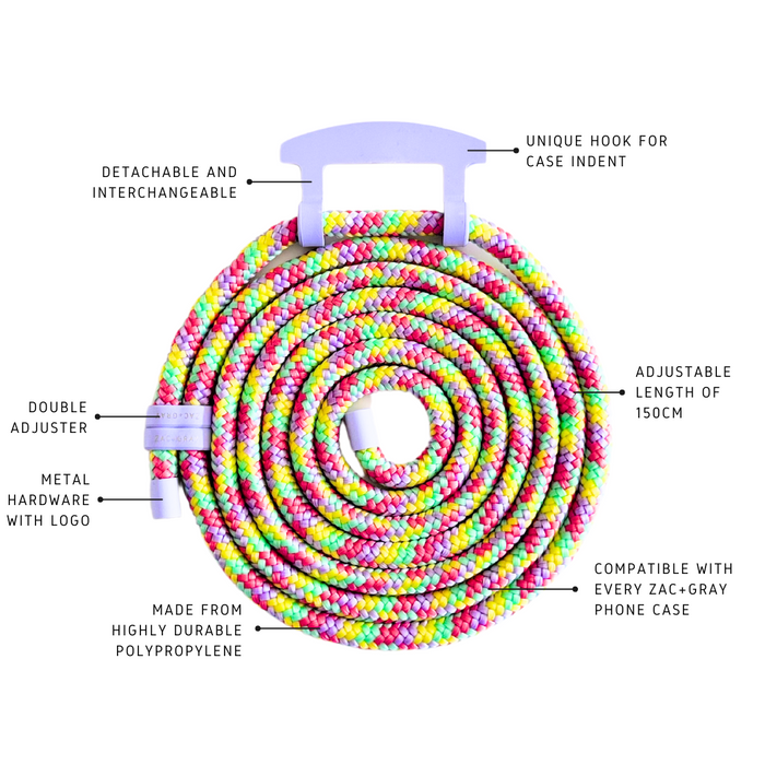 TUTTI FRUTTI CORD WITH WISTERIA BLOOM HOOK