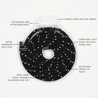 MIDNIGHT SKY CORD WITH TRANSPARENT HOOK