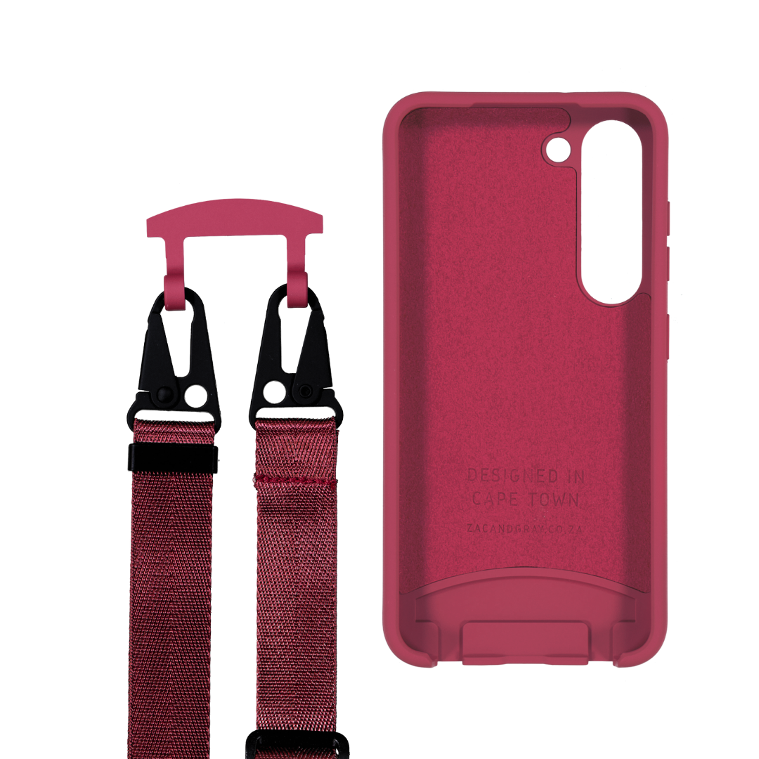 Samsung S25 RASPBERRY RED CASE + RASPBERRY RED STRAP