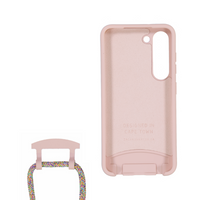 Samsung S25 Plus ROSÉ PINK CASE + RAINBOW CORD