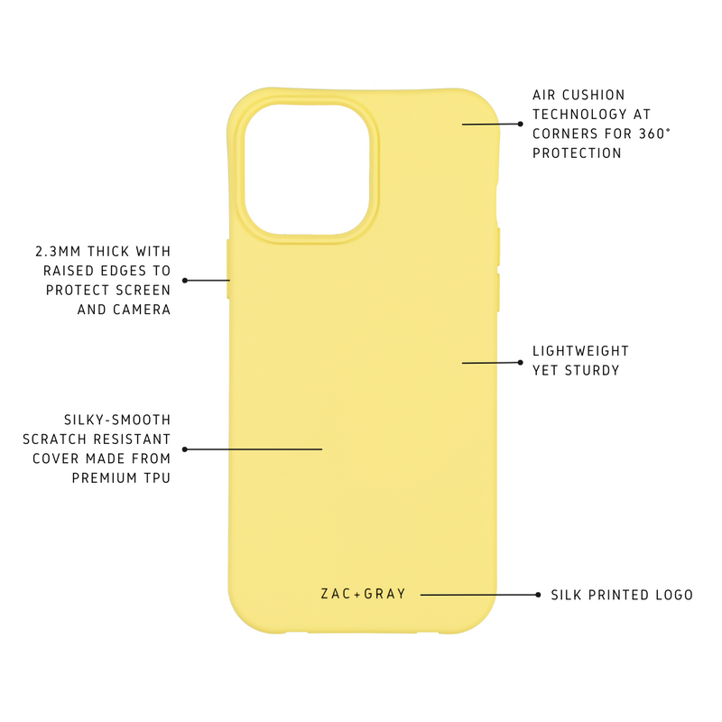 iPhone 13 Pro SUNSHINE YELLOW CASE + CORD