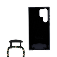 Samsung S25 Ultra MIDNIGHT BLACK CASE + FOREST CORD