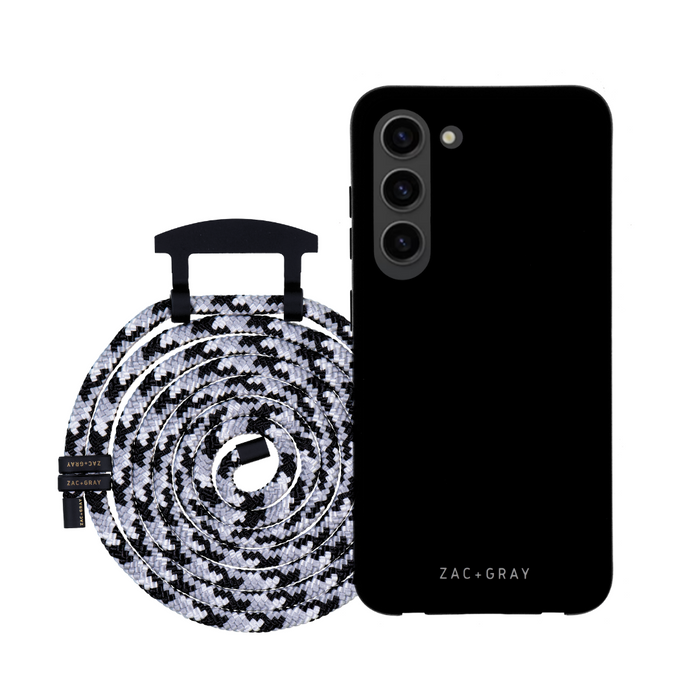 Samsung S25 MIDNIGHT BLACK CASE + GLACIER CORD