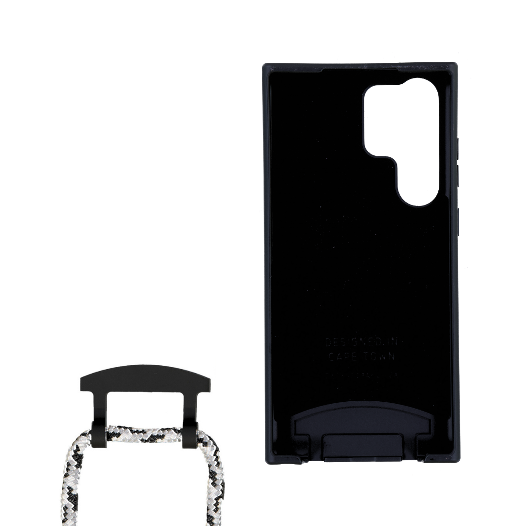 Samsung S25 Ultra MIDNIGHT BLACK CASE + GLACIER CORD
