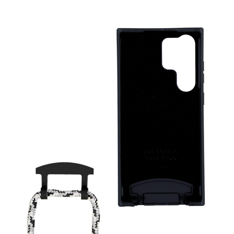 Samsung S25 Ultra MIDNIGHT BLACK CASE + GLACIER CORD