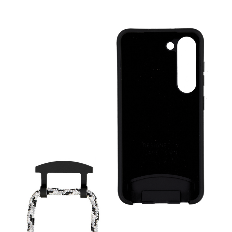 Samsung S25 MIDNIGHT BLACK CASE + GLACIER CORD