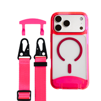 HOT PINK TRANSPARENT CASE WITH CORD - MAGSAFE