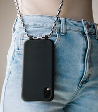 Samsung S25 MIDNIGHT BLACK CASE + GLACIER CORD