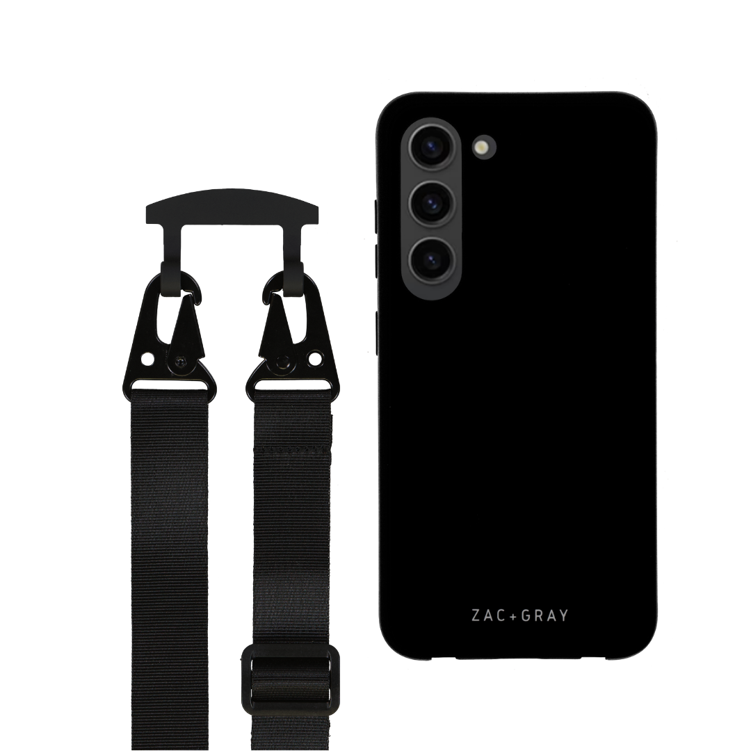 Samsung S25 Plus MIDNIGHT BLACK CASE + MIDNIGHT BLACK STRAP