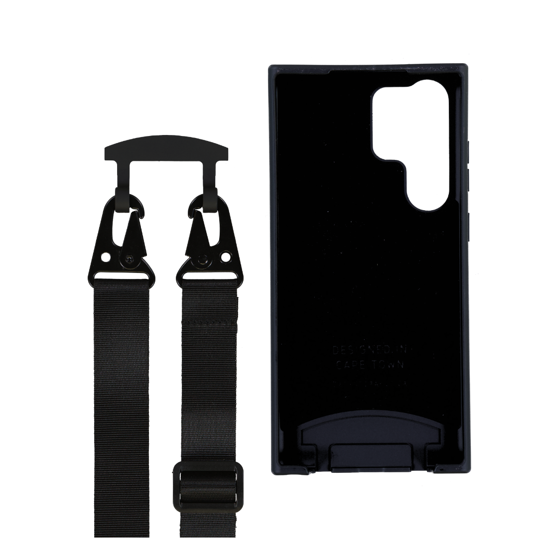 Samsung S25 Ultra MIDNIGHT BLACK CASE + MIDNIGHT BLACK STRAP