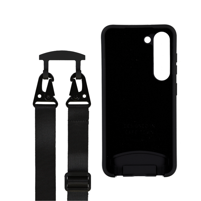 Samsung S25 Plus MIDNIGHT BLACK CASE + MIDNIGHT BLACK STRAP