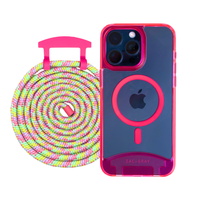 HOT PINK TRANSPARENT CASE WITH CORD - MAGSAFE